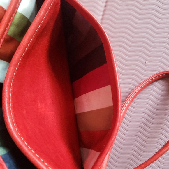 Coach Y2K 65th Anniversary Striped Legacy Lining Gigi Wristlet w Turnlock  Red - Picture 10 of 16